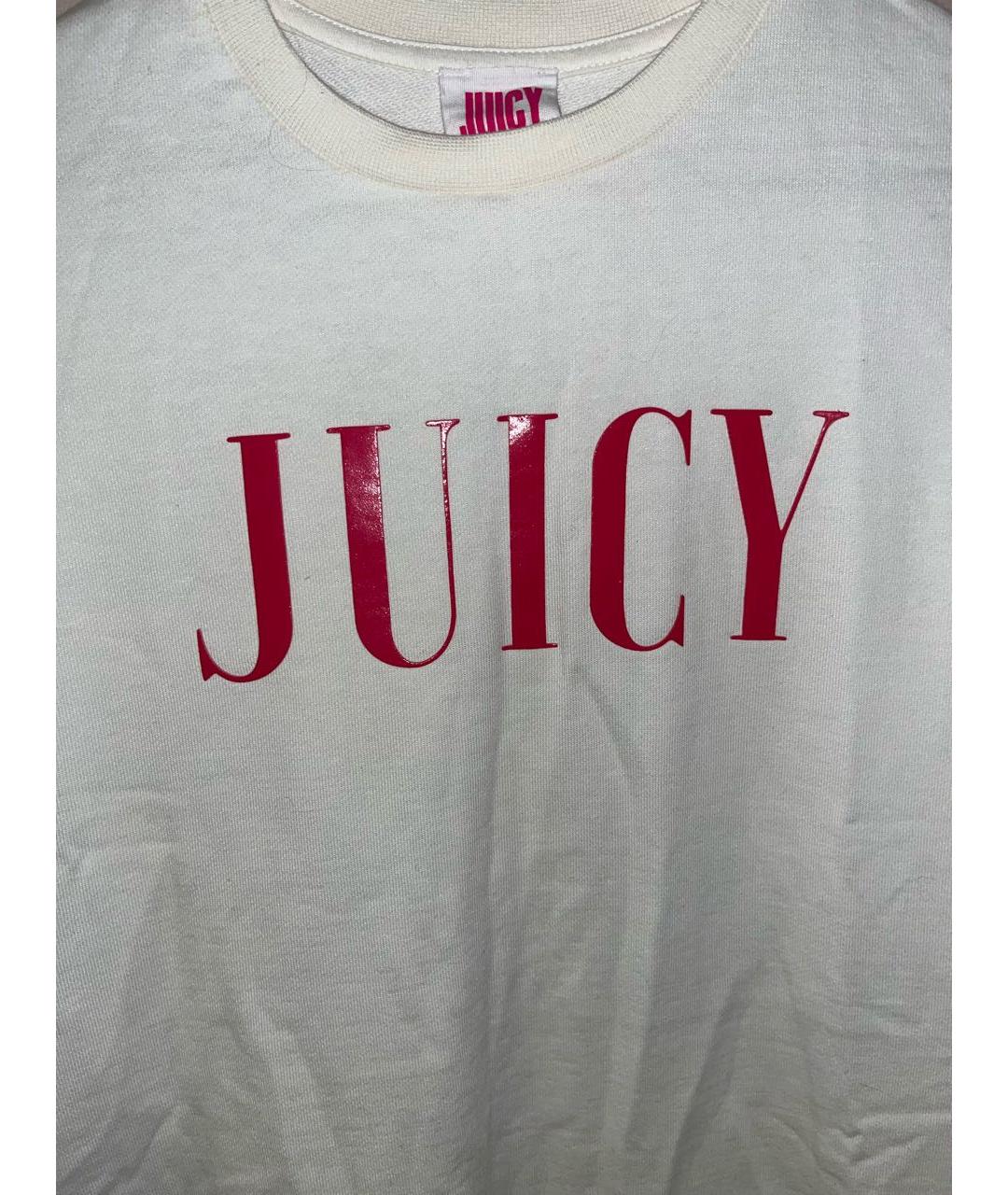 JUICY COUTURE Белое хлопковое повседневное платье, фото 4
