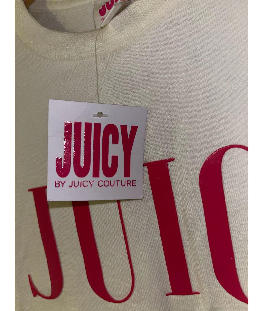 JUICY COUTURE Белое хлопковое повседневное платье, фото 5