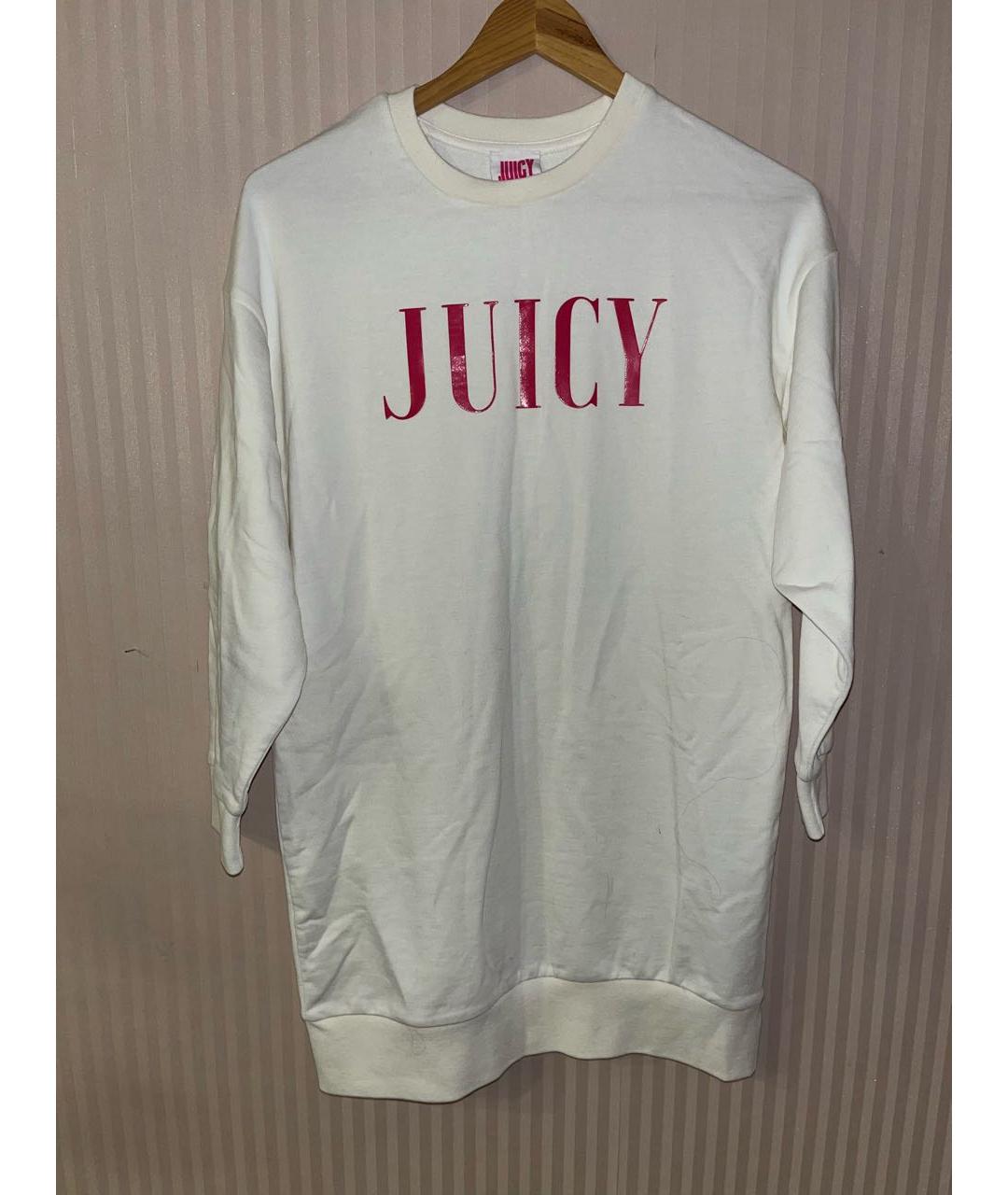 JUICY COUTURE Белое хлопковое повседневное платье, фото 6