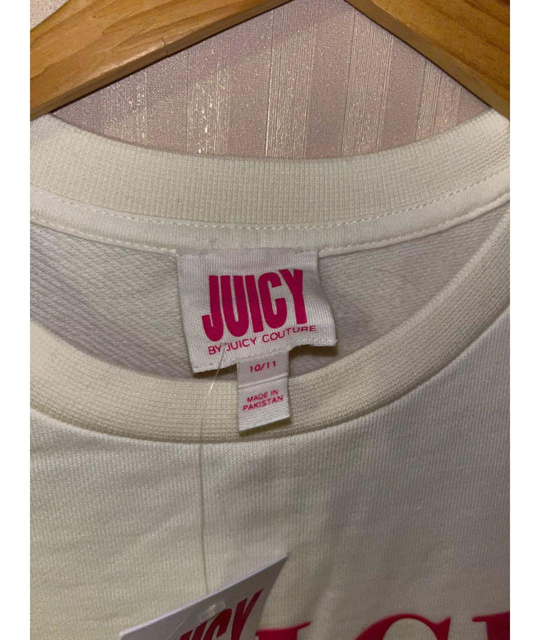 JUICY COUTURE Белое хлопковое повседневное платье, фото 3