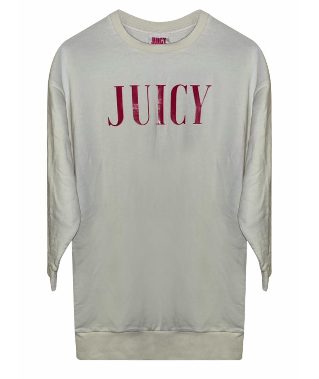 JUICY COUTURE Белое хлопковое повседневное платье, фото 1