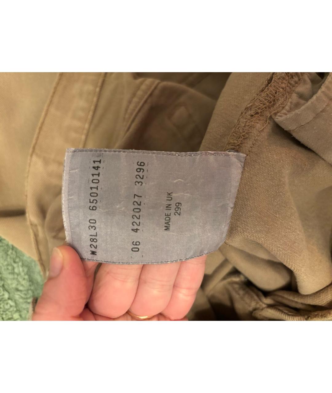 LEVI'S Бежевые хлопковые прямые джинсы, фото 5