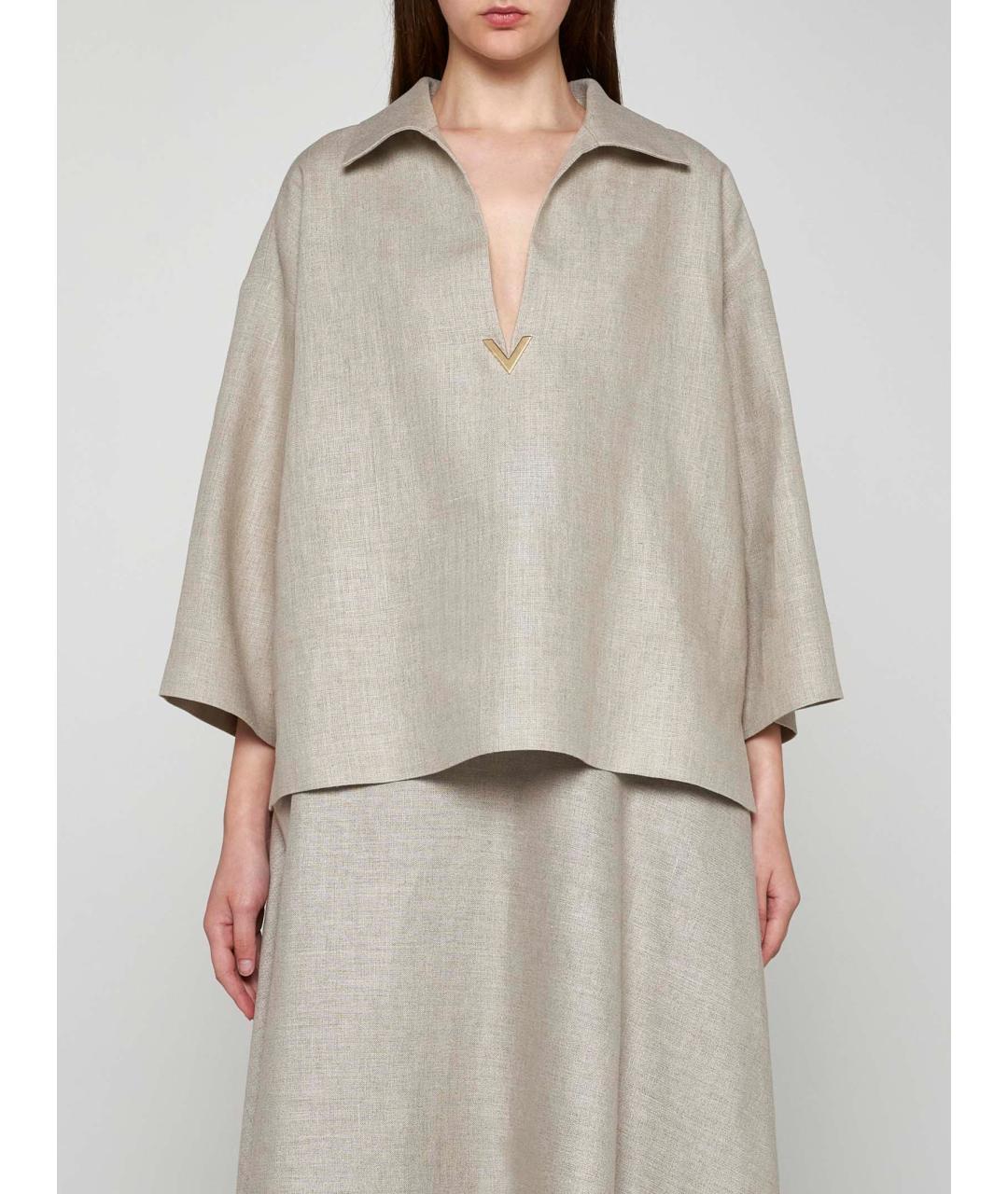 VALENTINO Бежевая блузы, фото 3