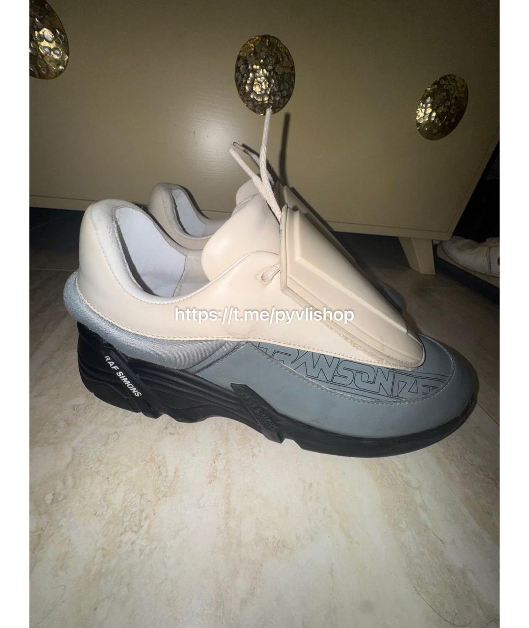 RAF SIMONS Мульти кожаные низкие кроссовки / кеды, фото 6