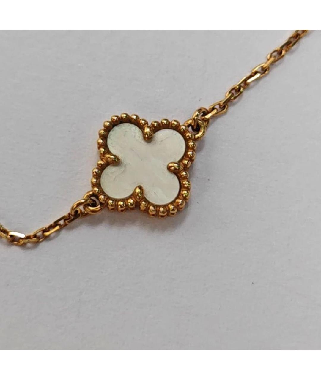 VAN CLEEF & ARPELS Белый браслет из желтого золота, фото 5