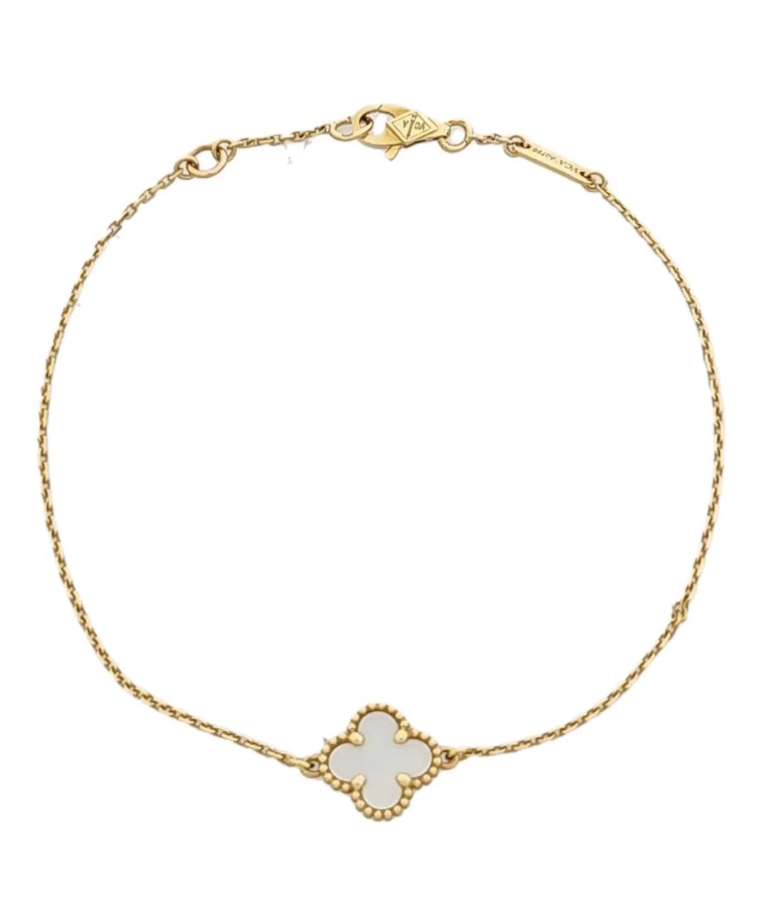 VAN CLEEF & ARPELS Белый браслет из желтого золота, фото 1