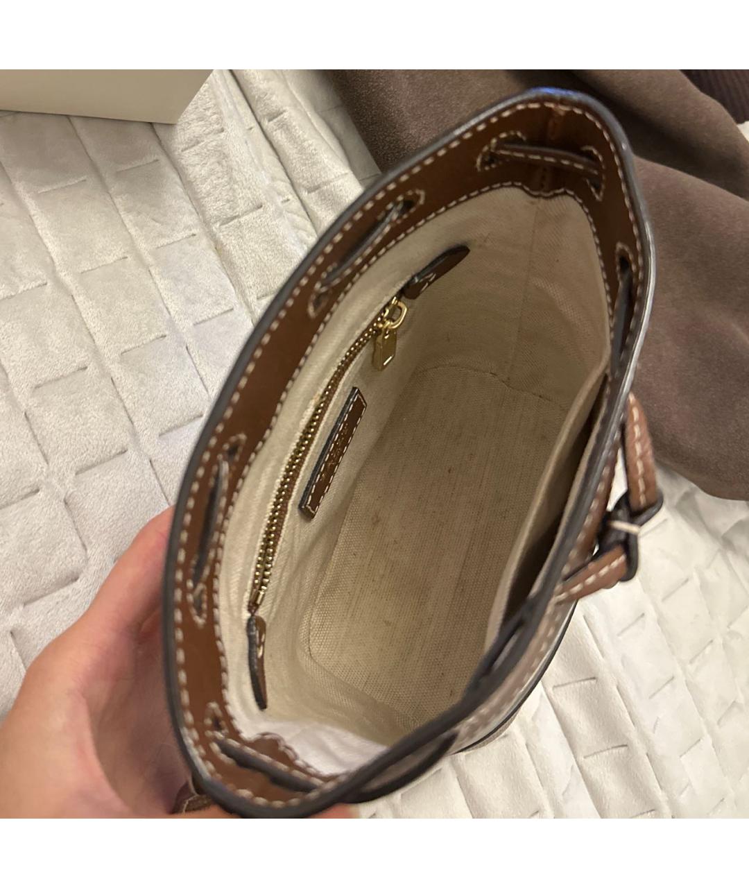 BALLY Коричневая кожаная сумка через плечо, фото 4