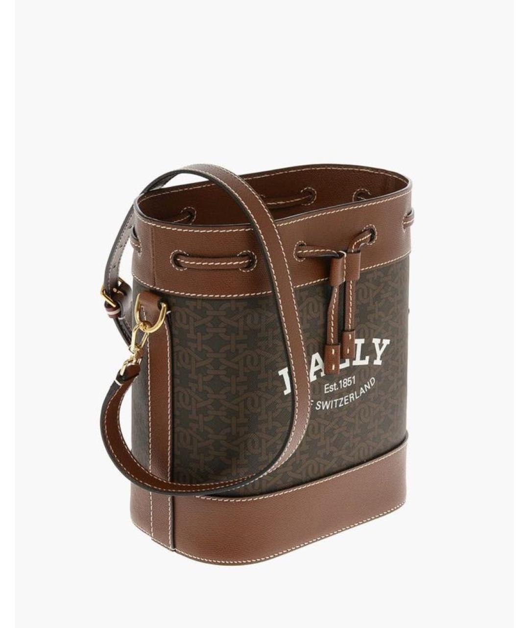 BALLY Коричневая кожаная сумка через плечо, фото 2