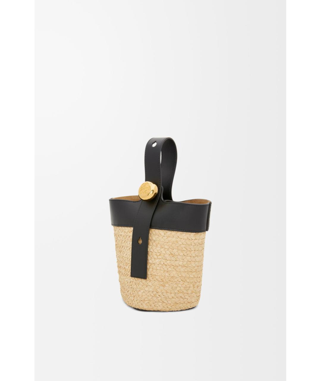 LOEWE Бежевая пелетеная сумка тоут, фото 2