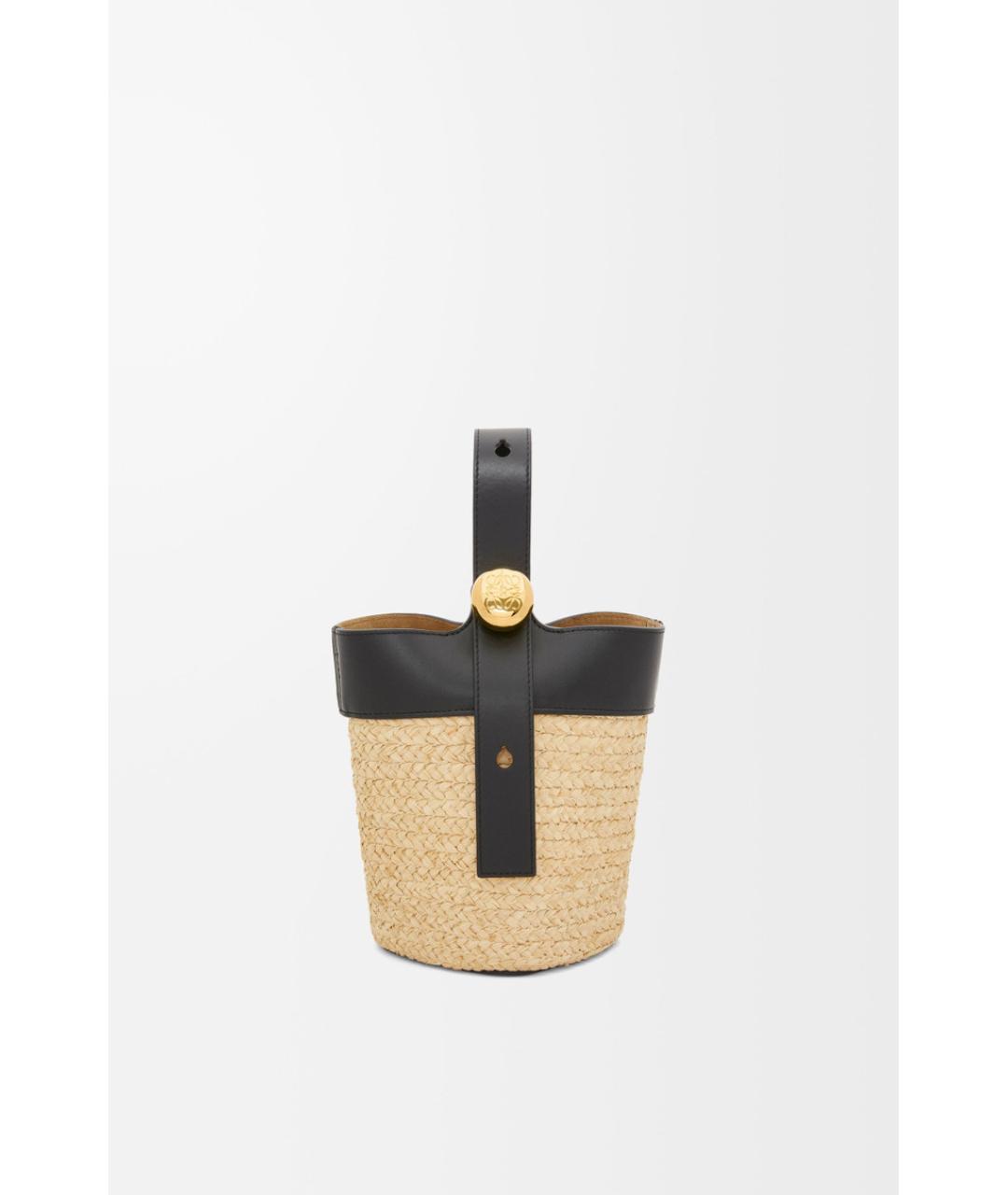 LOEWE Бежевая пелетеная сумка тоут, фото 8