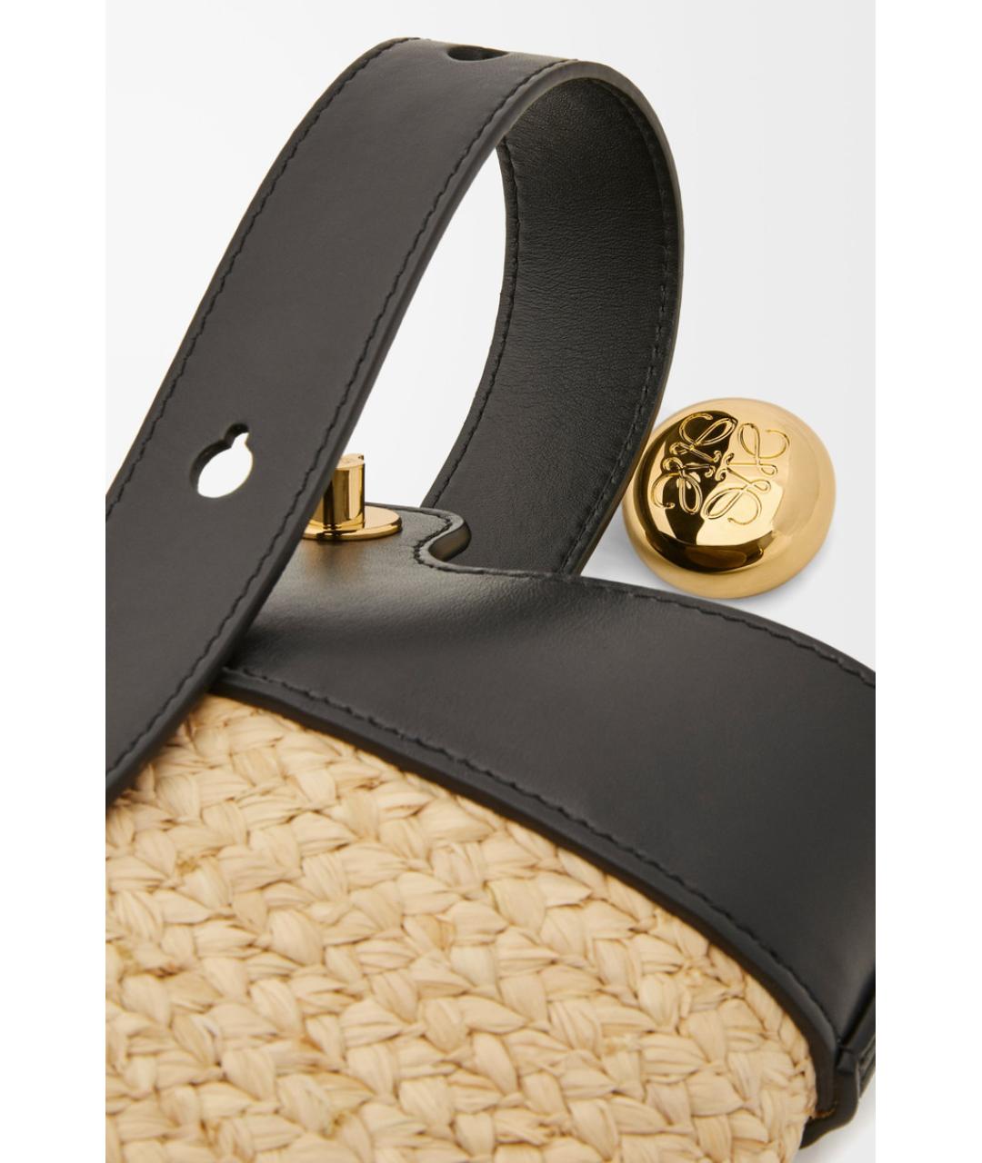 LOEWE Бежевая пелетеная сумка тоут, фото 6