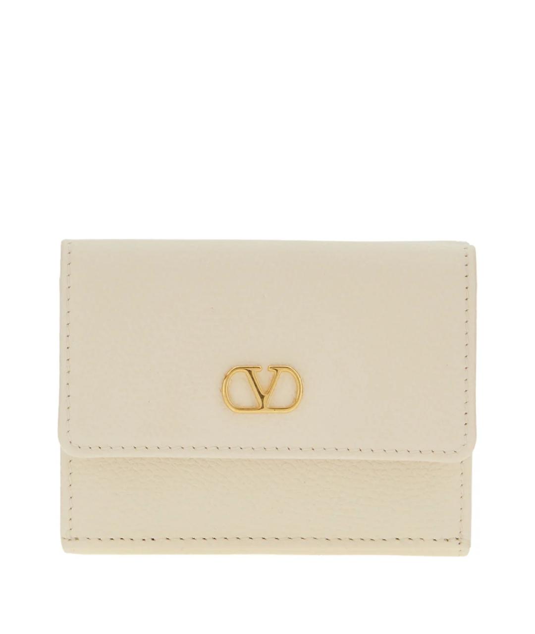 VALENTINO Белый кожаный кошелек, фото 1