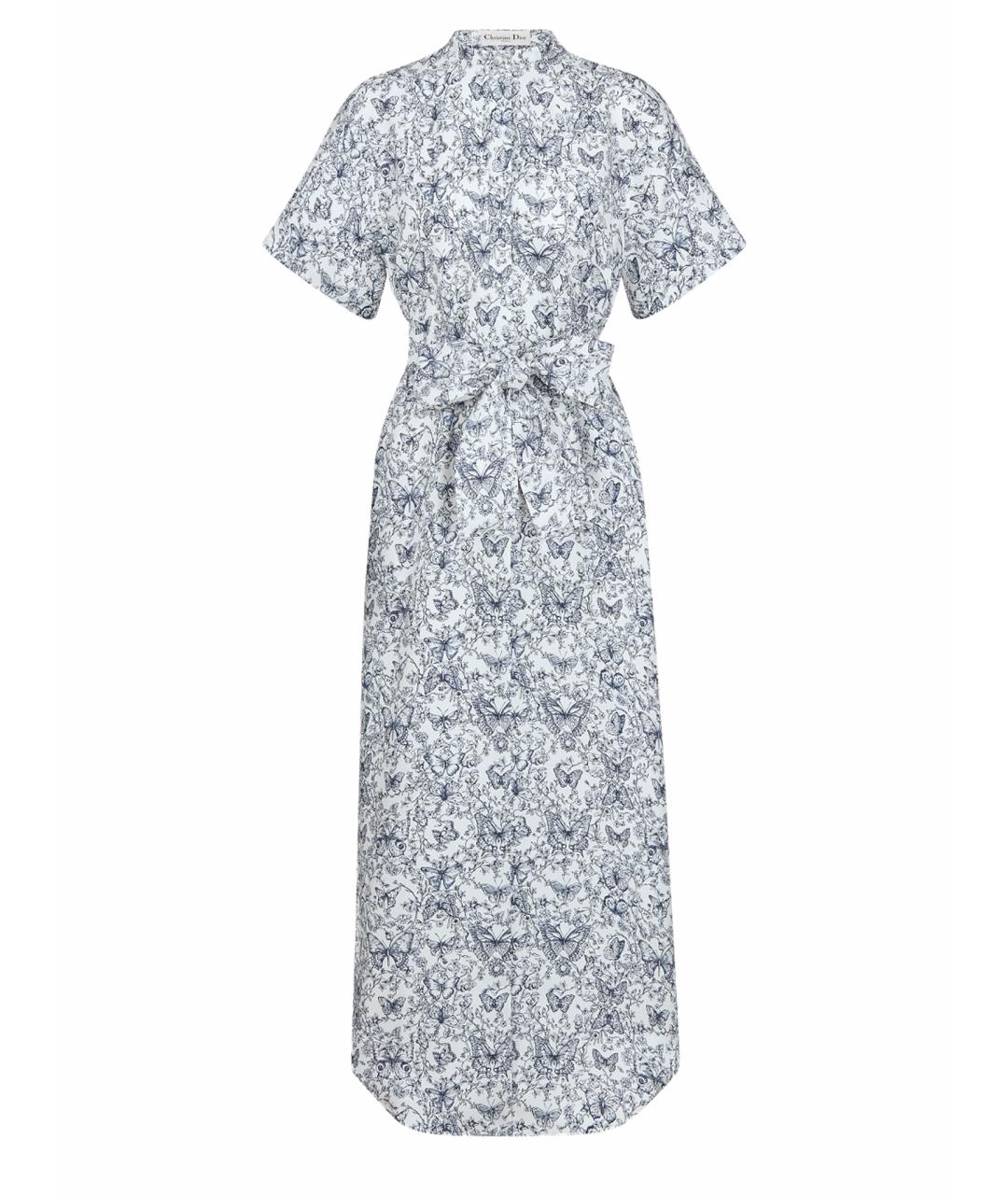 CHRISTIAN DIOR Голубое шелковое повседневное платье, фото 1