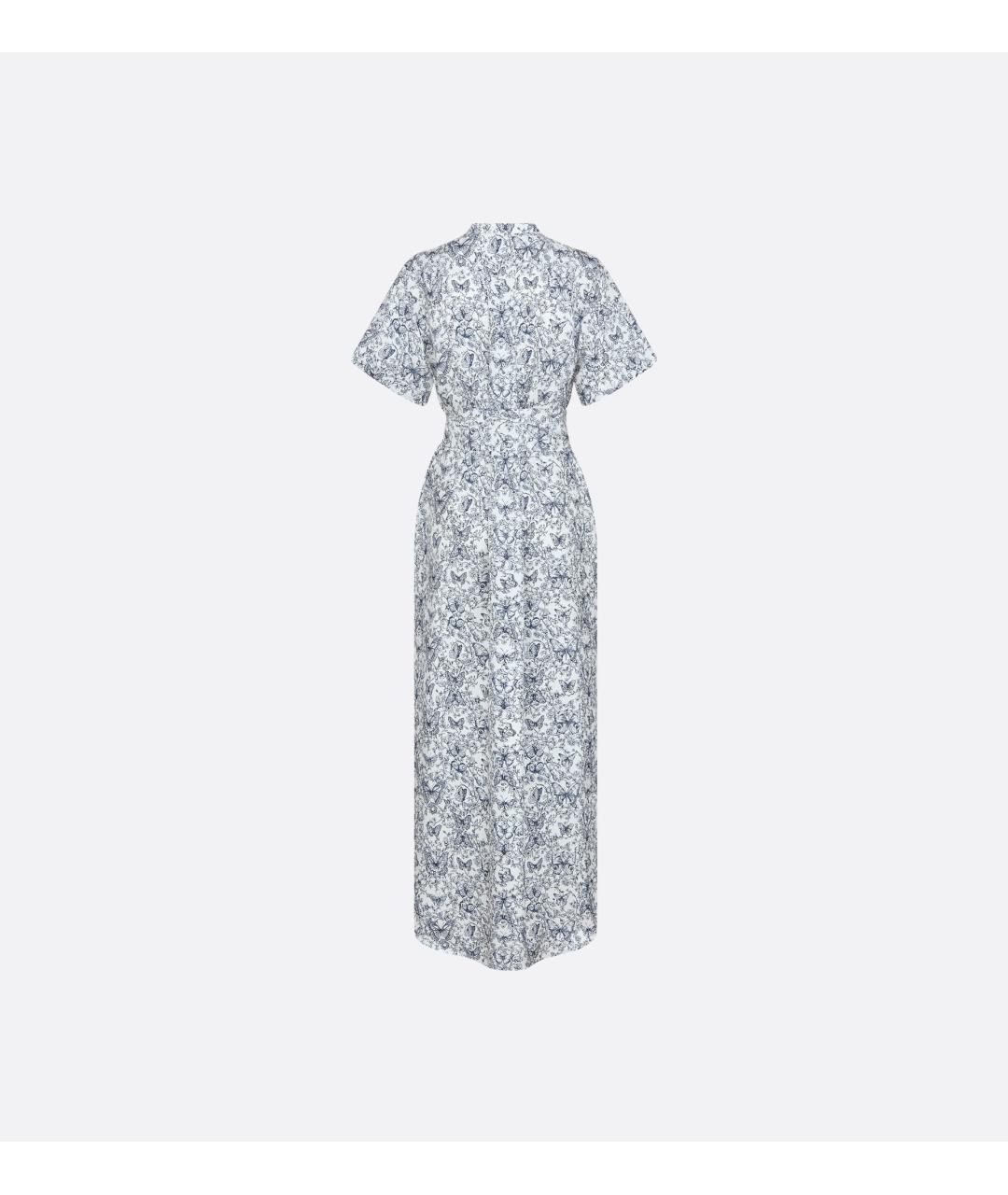 CHRISTIAN DIOR Голубое шелковое повседневное платье, фото 2