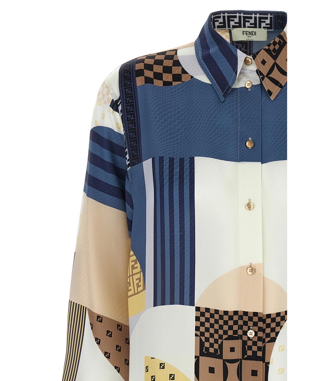 FENDI Мульти шелковая рубашка, фото 3