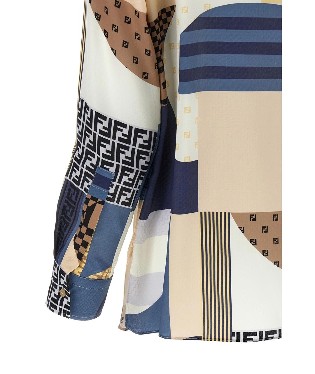 FENDI Мульти шелковая рубашка, фото 4