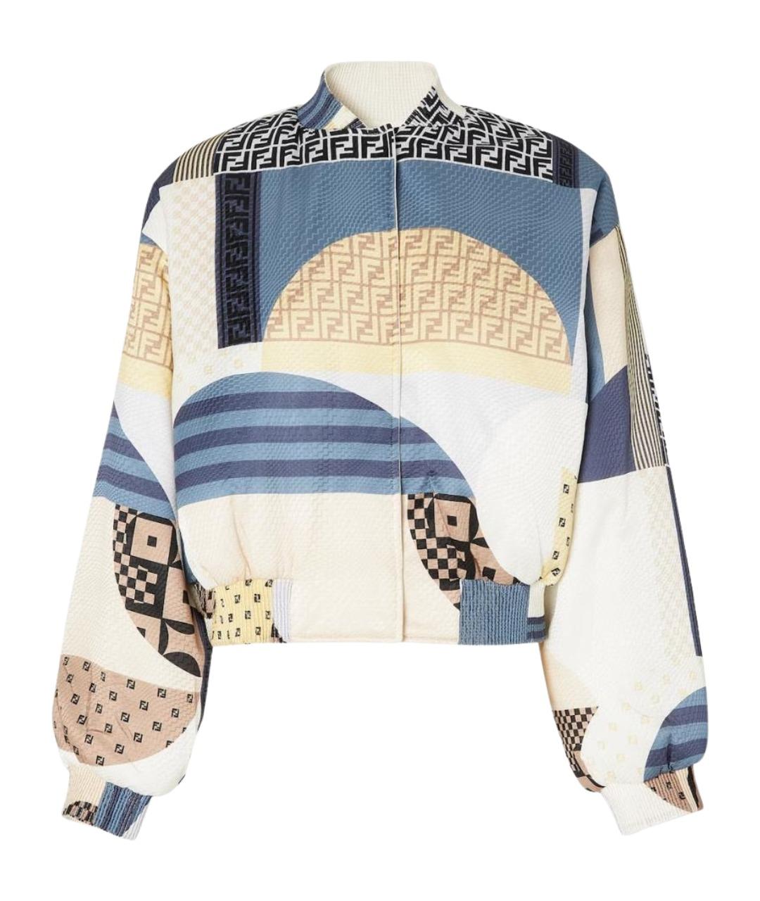 FENDI Мульти шелковая куртка, фото 1
