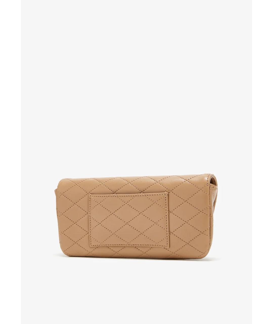 SAINT LAURENT Коричневая кожаная сумка через плечо, фото 3