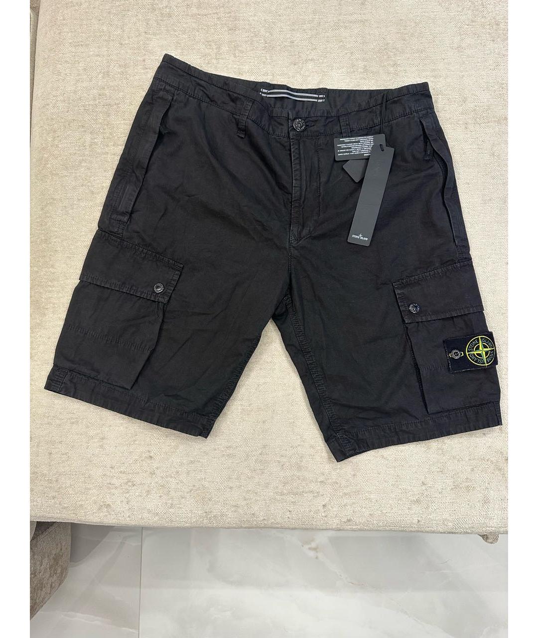 STONE ISLAND Черные шорты, фото 8