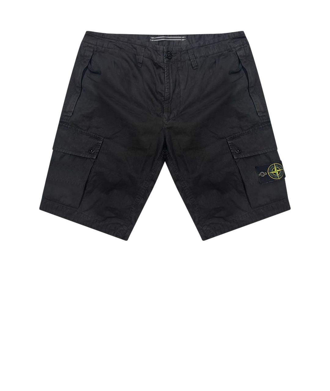 STONE ISLAND Черные шорты, фото 1