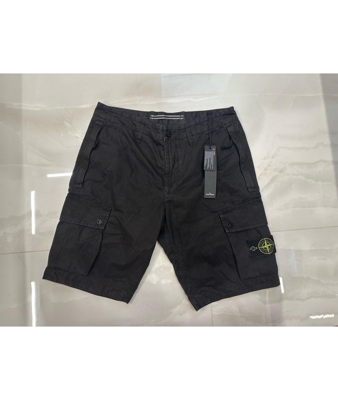 STONE ISLAND Черные шорты, фото 9