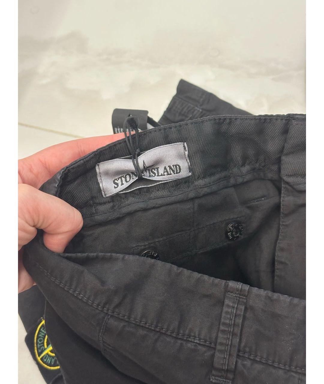 STONE ISLAND Черные шорты, фото 6