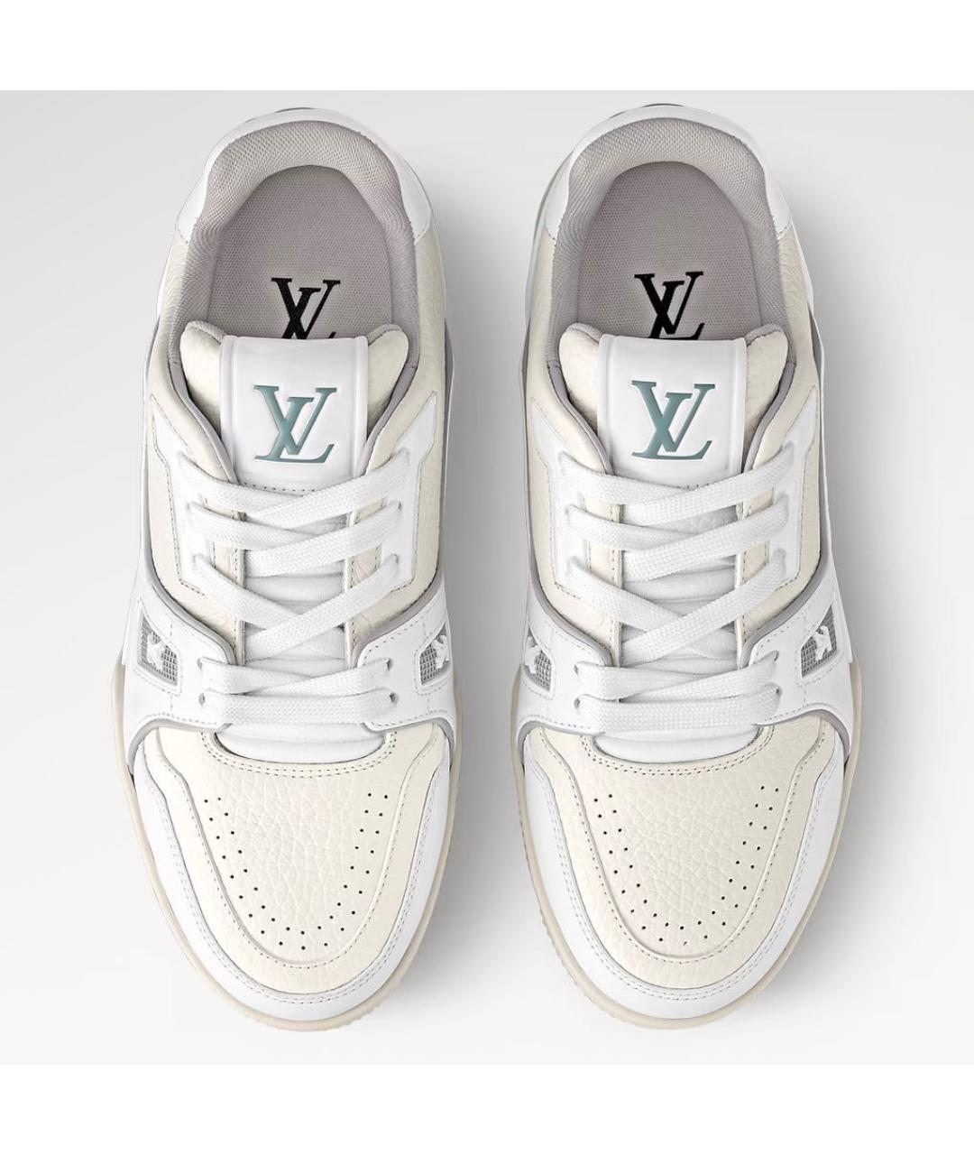 LOUIS VUITTON Белые кожаные кеды, фото 2