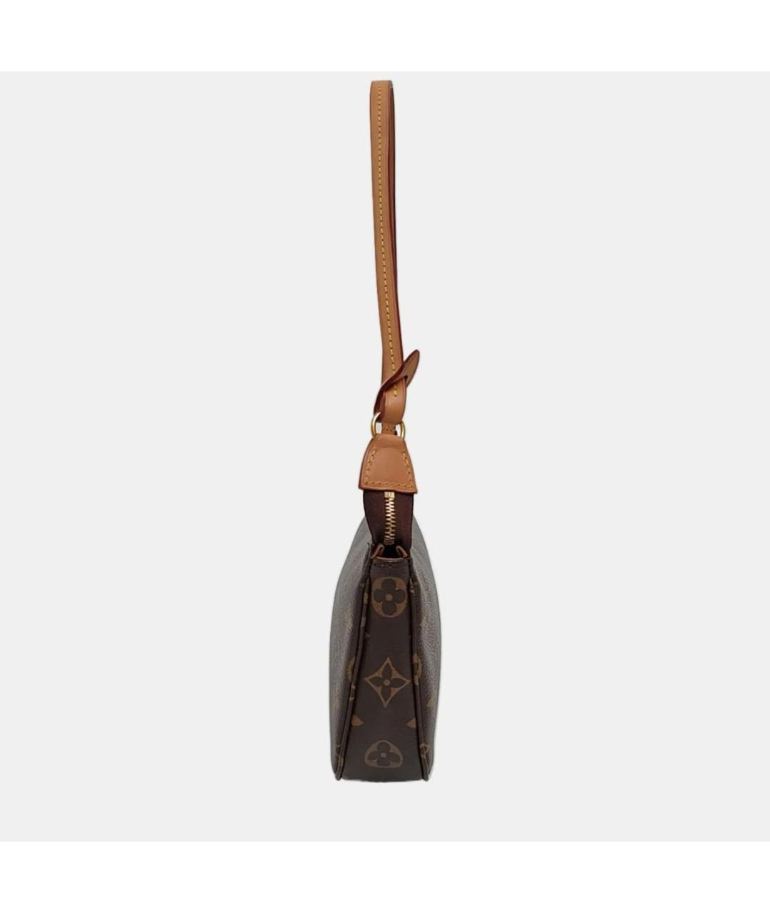 LOUIS VUITTON Коричневая кожаная сумка с короткими ручками, фото 2