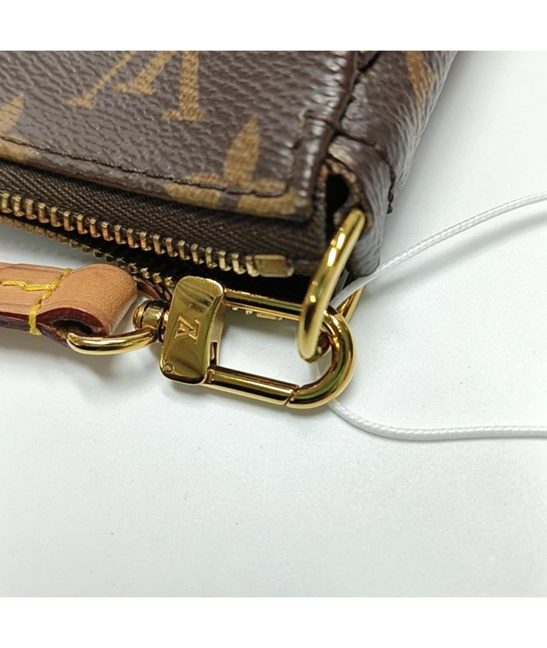 LOUIS VUITTON Коричневая кожаная сумка с короткими ручками, фото 8