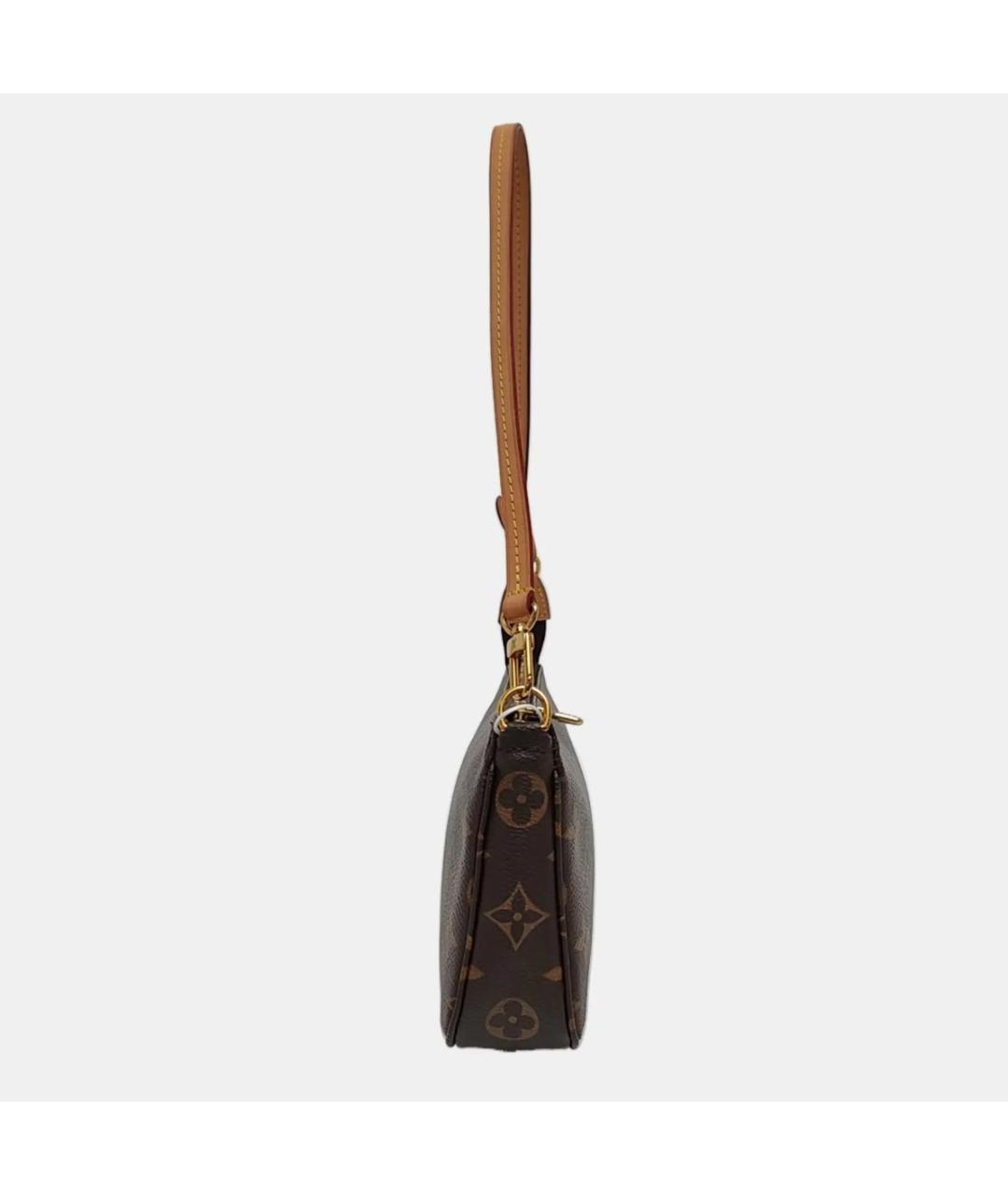 LOUIS VUITTON Коричневая кожаная сумка с короткими ручками, фото 3