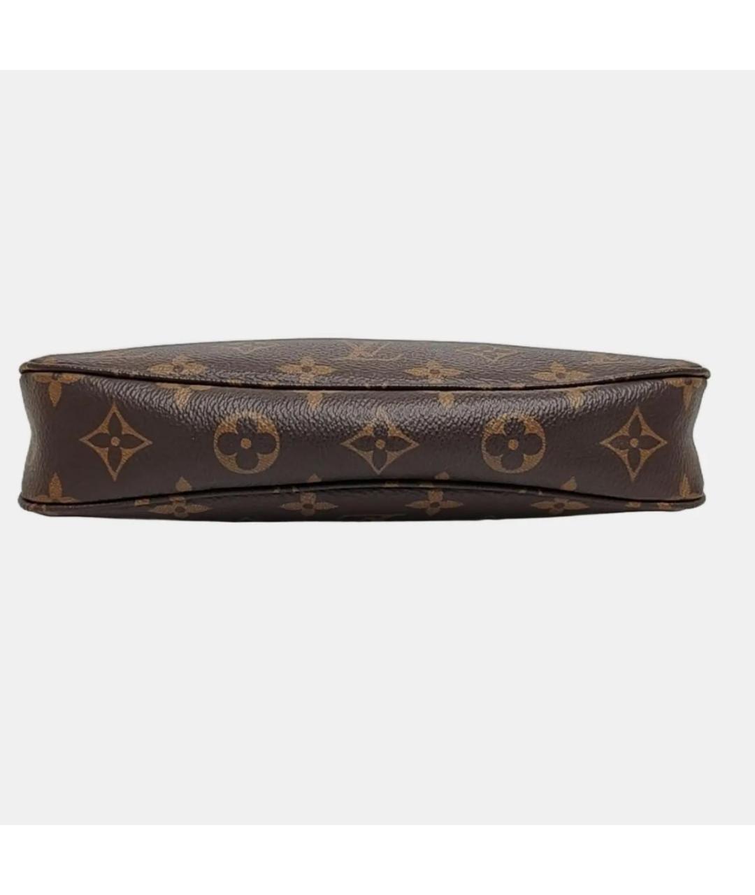 LOUIS VUITTON Коричневая кожаная сумка с короткими ручками, фото 4
