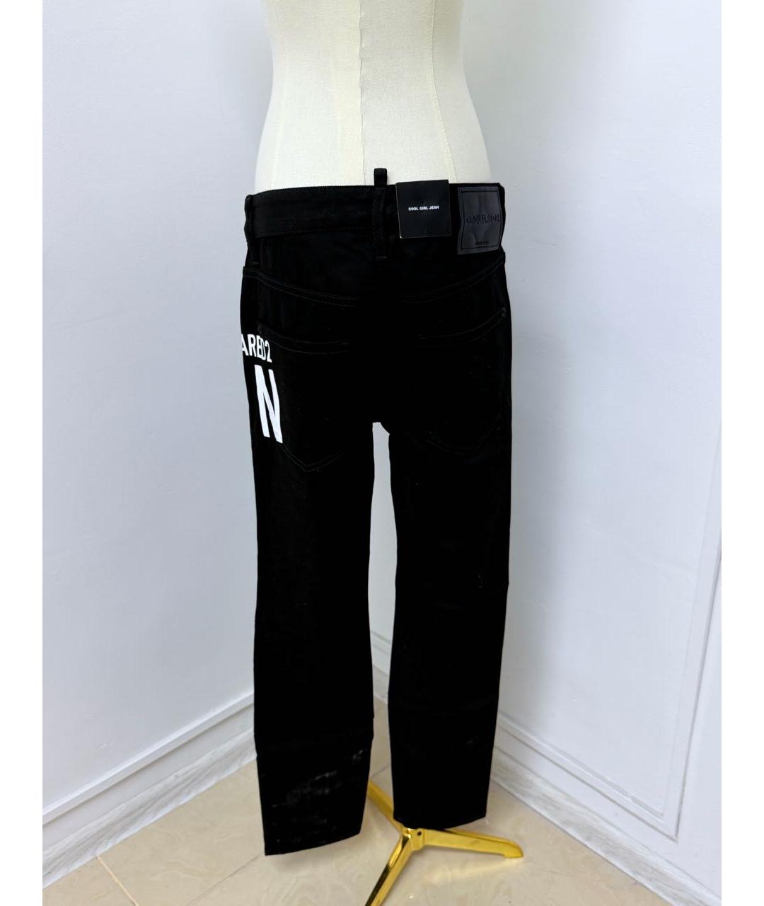 DSQUARED2 Черные хлопковые джинсы слим, фото 2