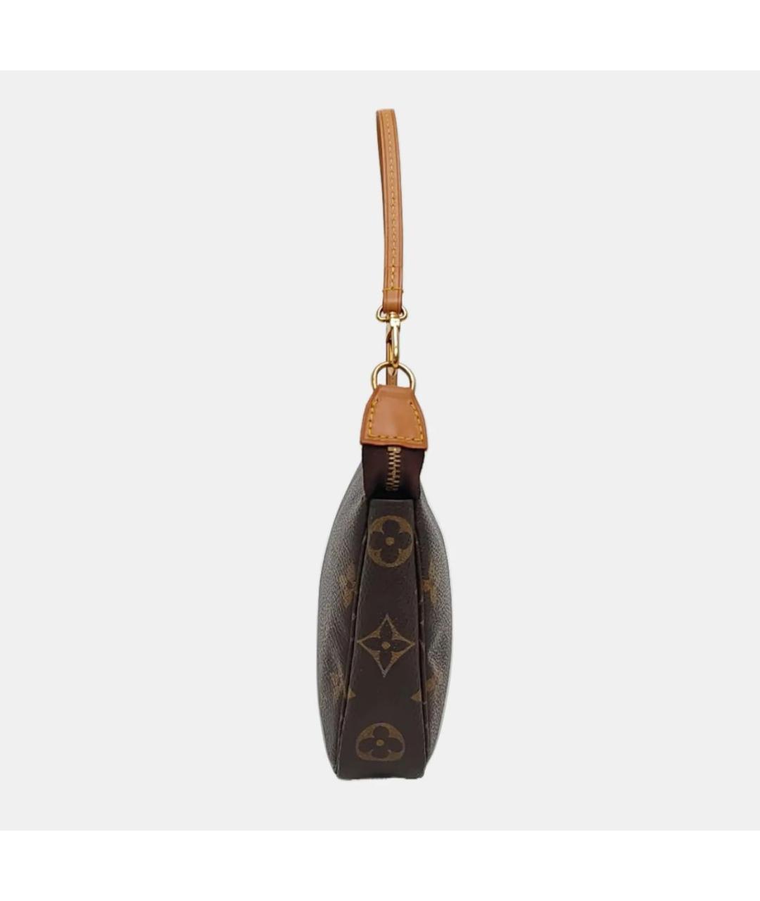 LOUIS VUITTON Коричневая кожаная сумка с короткими ручками, фото 2
