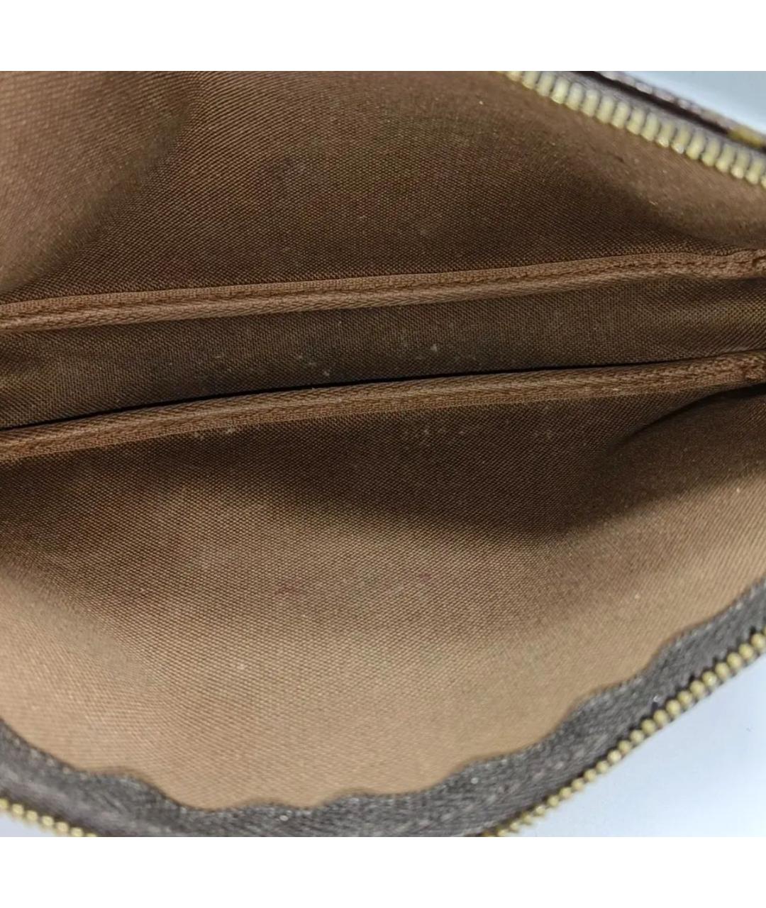 LOUIS VUITTON Коричневая кожаная сумка с короткими ручками, фото 4