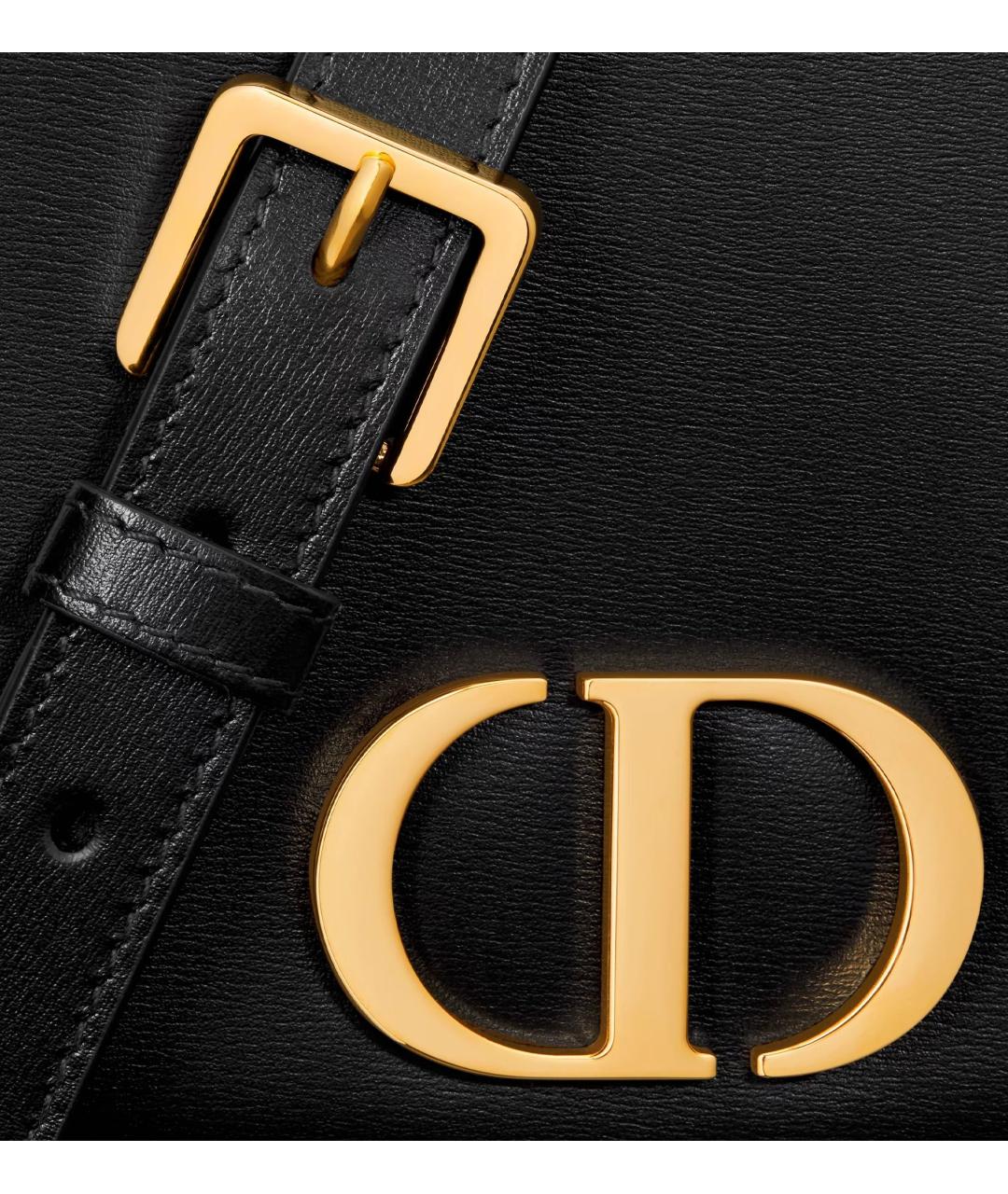 CHRISTIAN DIOR Черная кожаная сумка с короткими ручками, фото 6