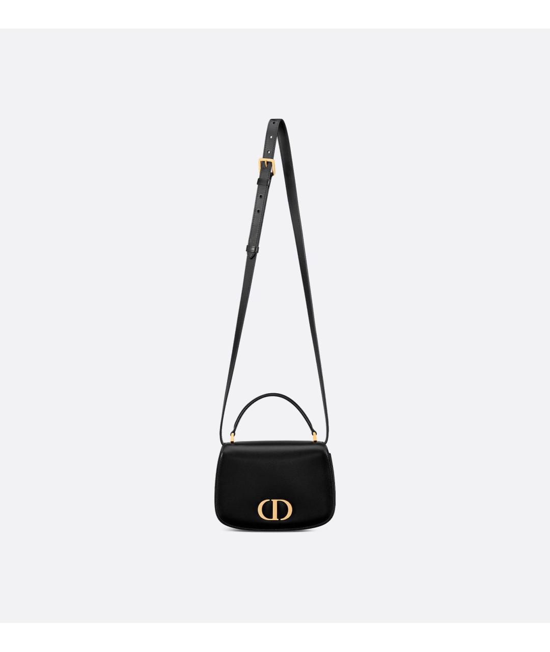 CHRISTIAN DIOR Черная кожаная сумка с короткими ручками, фото 5