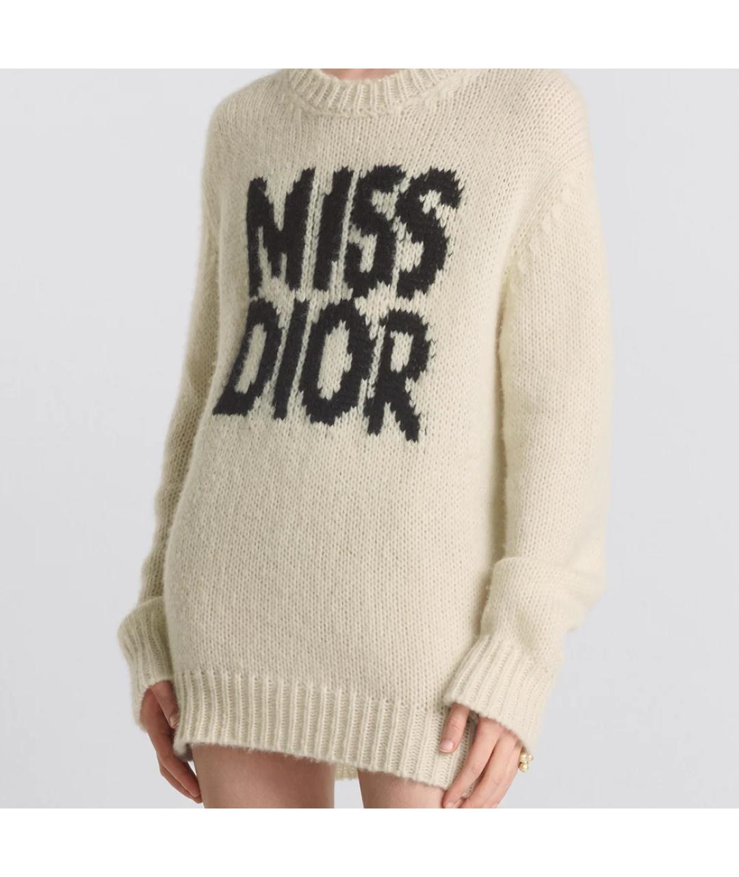 CHRISTIAN DIOR Белый кашемировый джемпер / свитер, фото 3