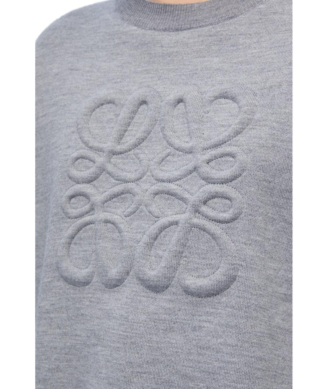 LOEWE Серый шерстяной джемпер / свитер, фото 2