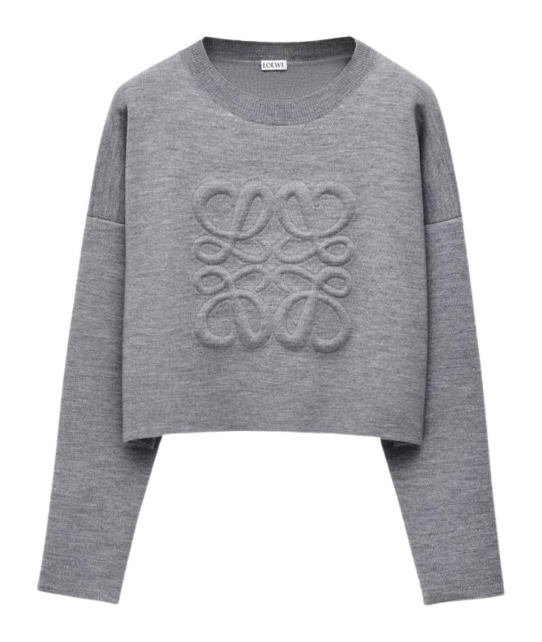 LOEWE Серый шерстяной джемпер / свитер, фото 1