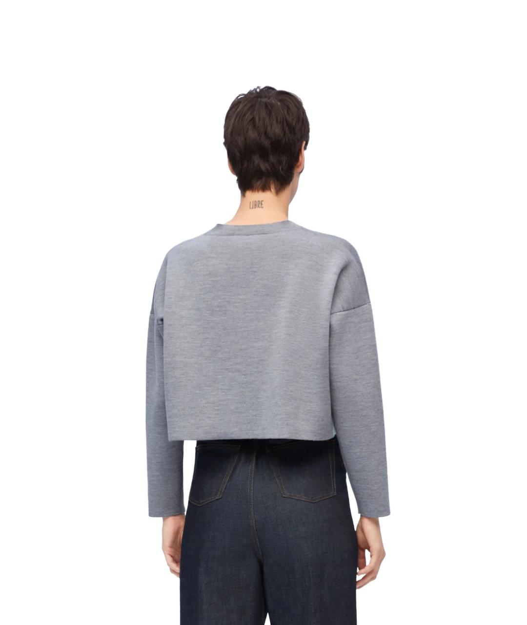 LOEWE Серый шерстяной джемпер / свитер, фото 5