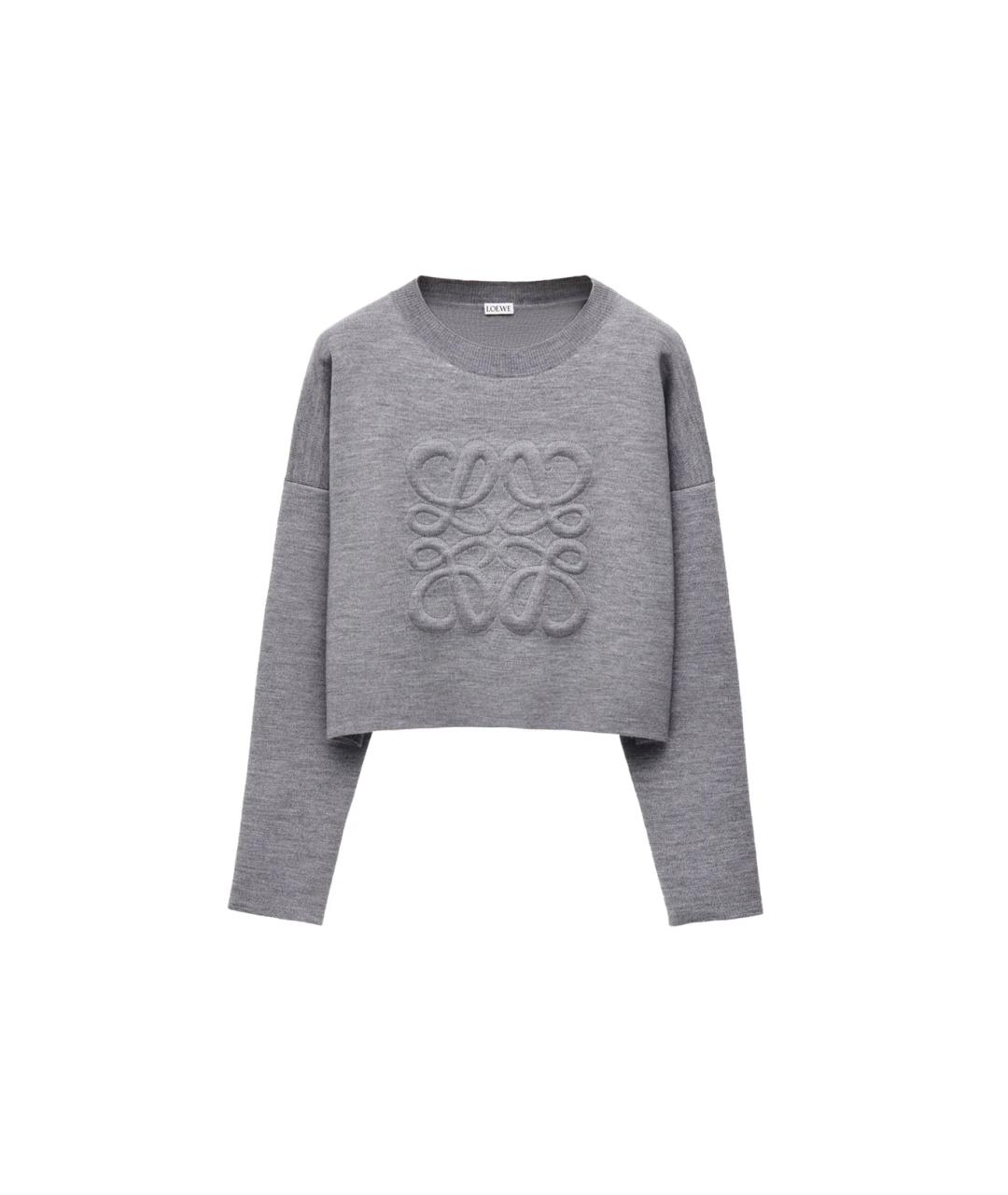 LOEWE Серый шерстяной джемпер / свитер, фото 6