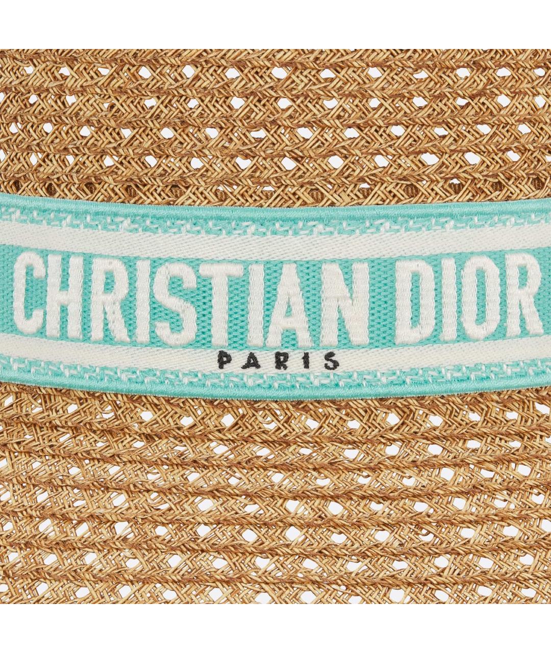 CHRISTIAN DIOR Бежевая соломенная шляпа, фото 6