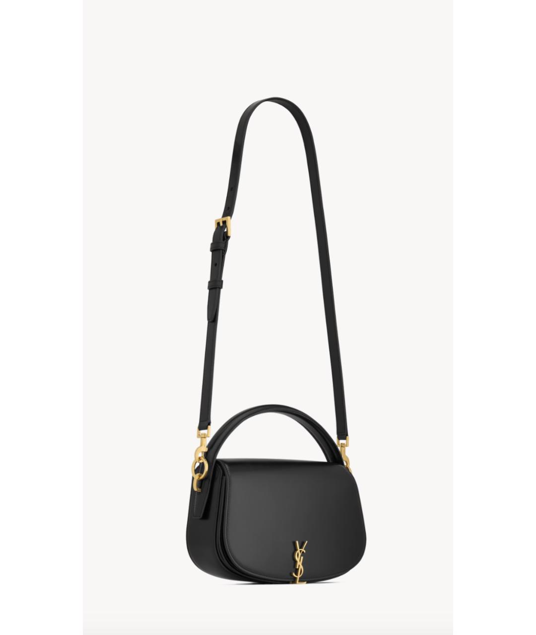 SAINT LAURENT Черная кожаная сумка через плечо, фото 6
