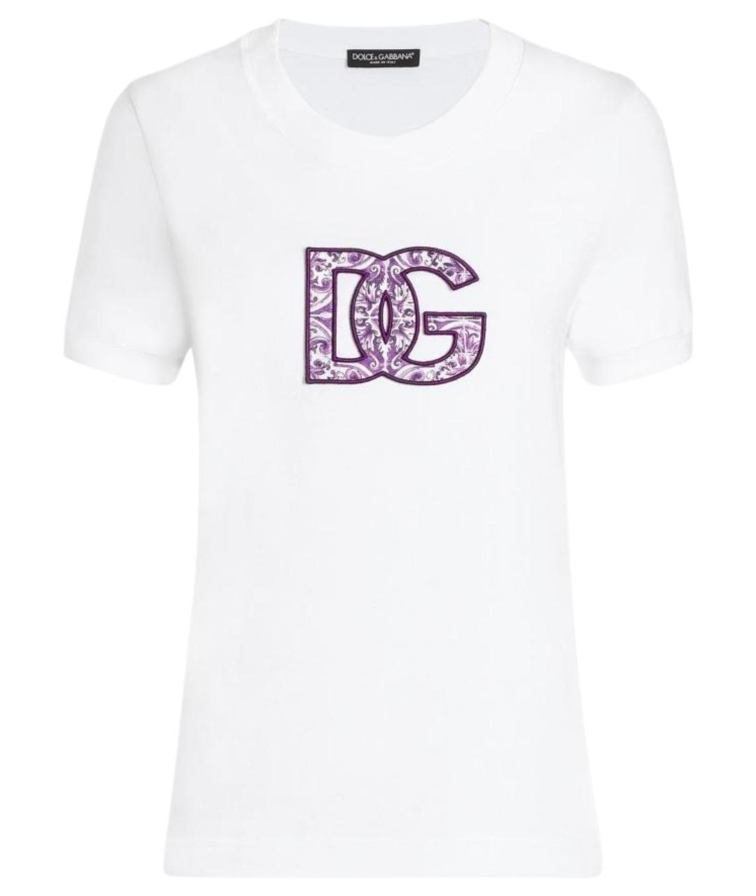 DOLCE&GABBANA Белая хлопковая футболка, фото 1