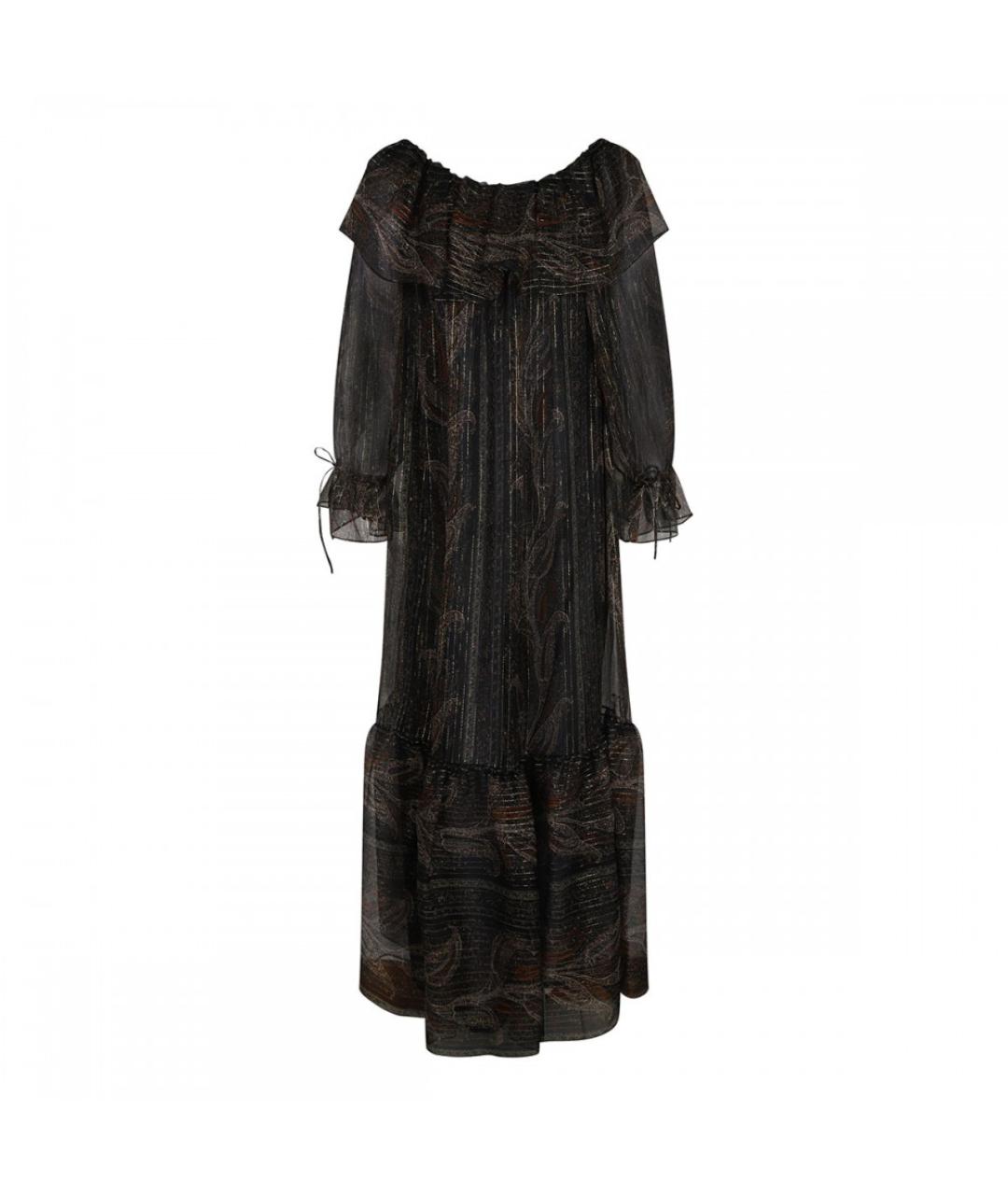 SAINT LAURENT Мульти шелковое повседневное платье, фото 1