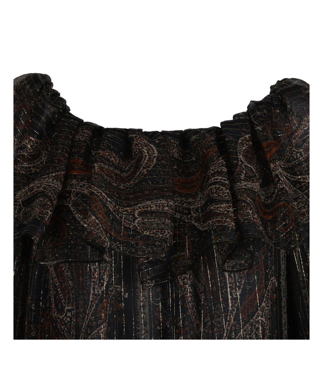 SAINT LAURENT Мульти шелковое повседневное платье, фото 3