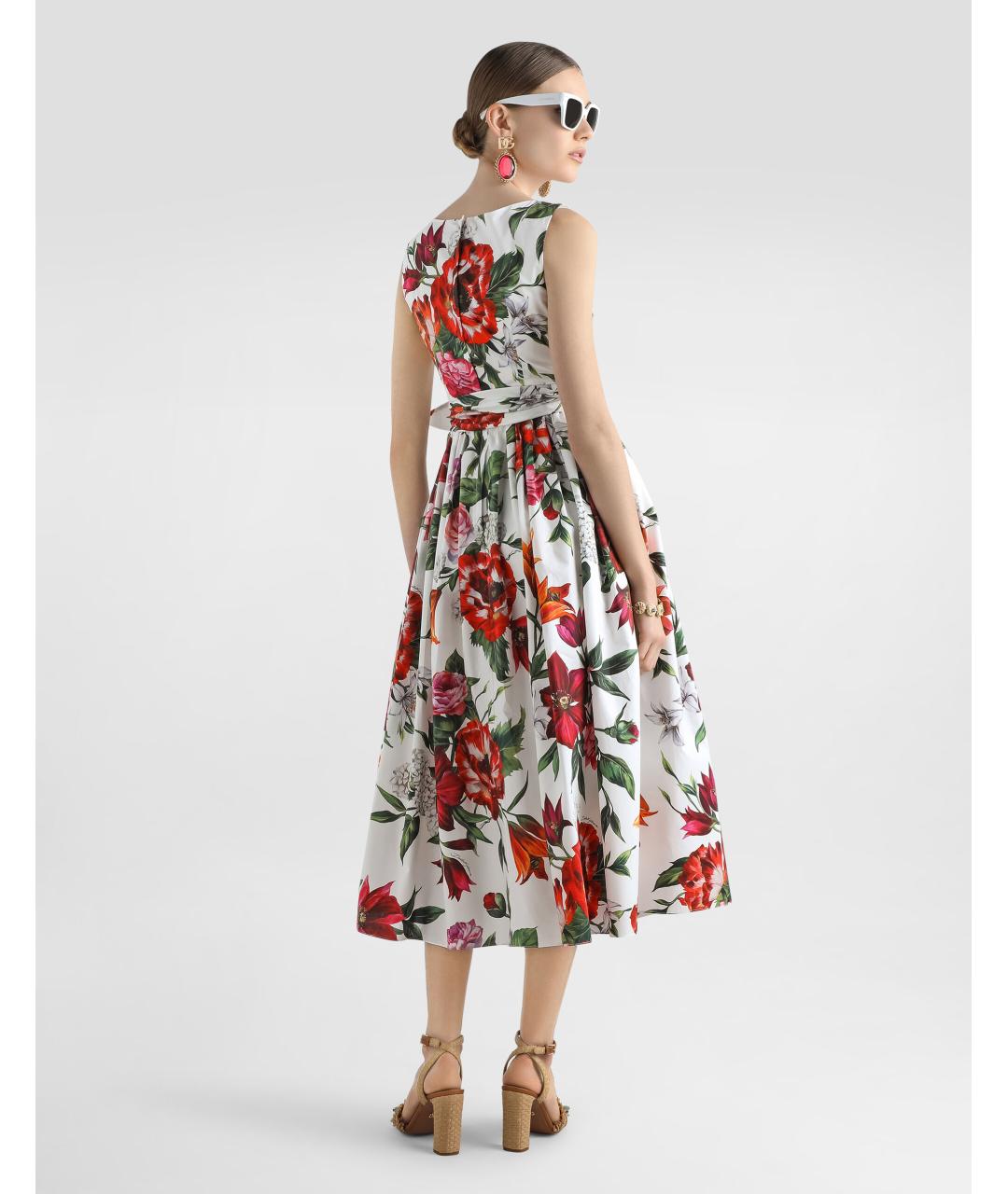 DOLCE&GABBANA Мульти хлопковое повседневное платье, фото 3