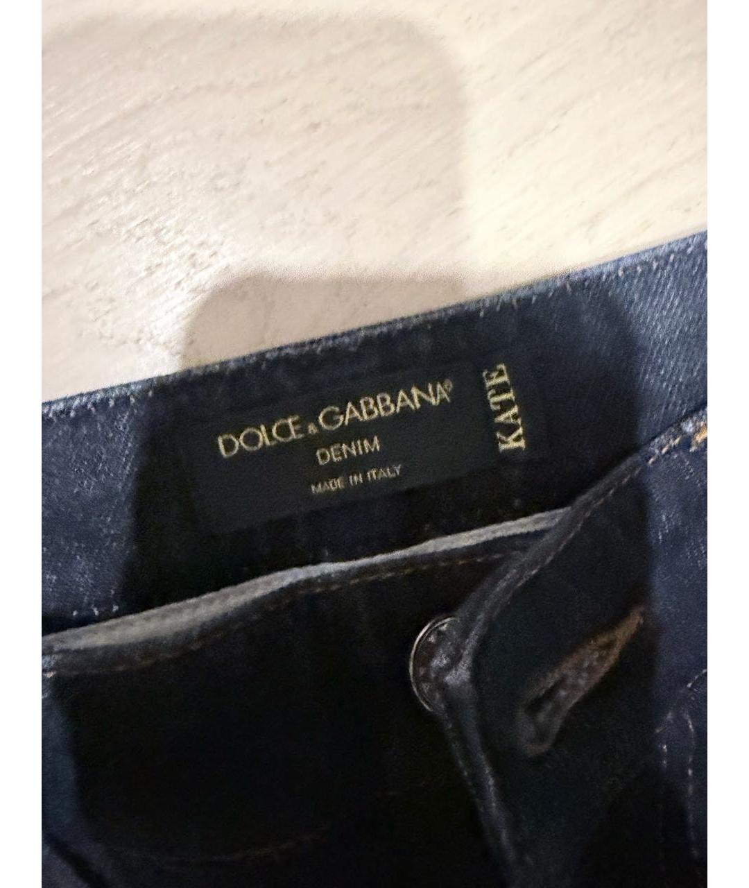 DOLCE&GABBANA Темно-синие джинсы слим, фото 3