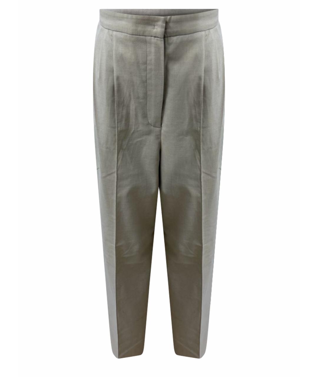 12 STOREEZ Бежевые вискозные брюки широкие, фото 1