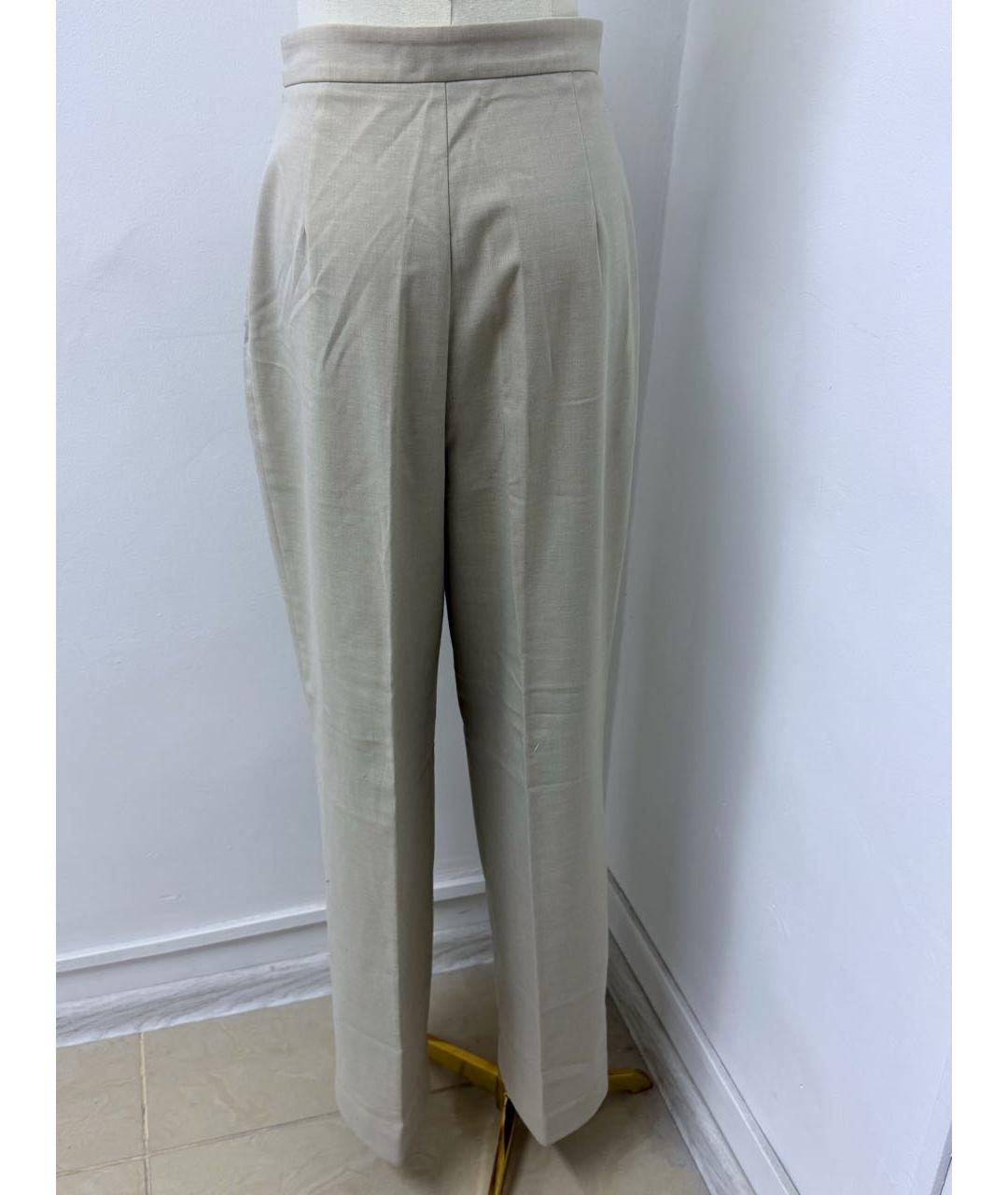 12 STOREEZ Бежевые вискозные брюки широкие, фото 2